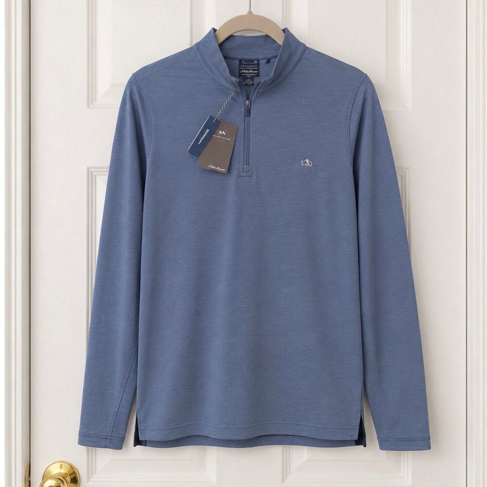 NWT Fish Hippie Shad Point Pullover Quarter Zip Blue Performance Top Men’s XL
